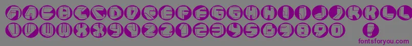 Neopanbuttons Font – Purple Fonts on Gray Background