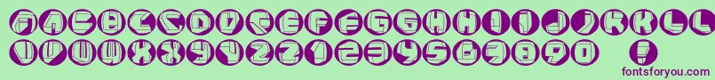 Neopanbuttons Font – Purple Fonts on Green Background