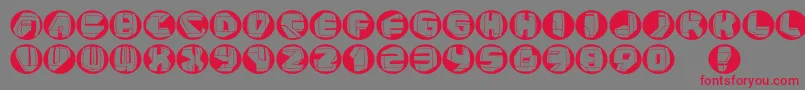 Neopanbuttons Font – Red Fonts on Gray Background