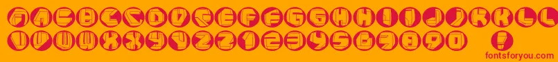 Neopanbuttons Font – Red Fonts on Orange Background