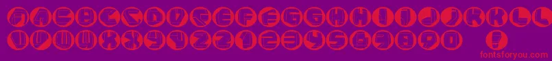 Neopanbuttons Font – Red Fonts on Purple Background