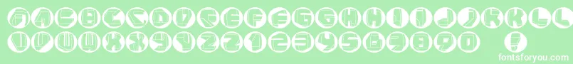 Neopanbuttons Font – White Fonts on Green Background