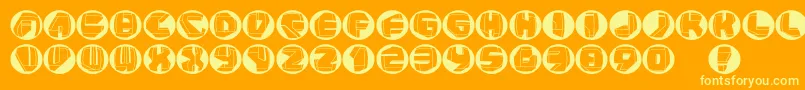 Neopanbuttons Font – Yellow Fonts on Orange Background