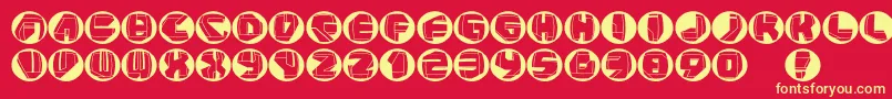 Neopanbuttons Font – Yellow Fonts on Red Background