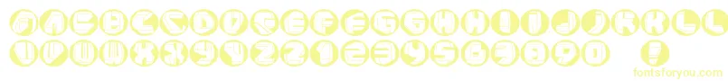 Neopanbuttons Font – Yellow Fonts on White Background