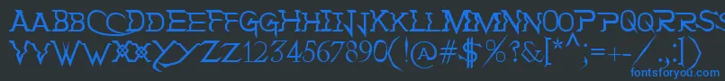 HolitterTittaniumFinalEd Font – Blue Fonts on Black Background