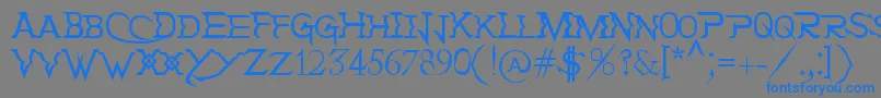 HolitterTittaniumFinalEd Font – Blue Fonts on Gray Background
