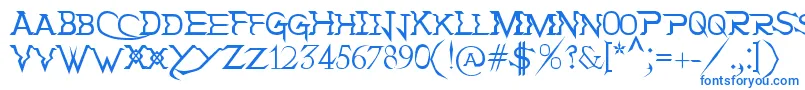 HolitterTittaniumFinalEd Font – Blue Fonts on White Background