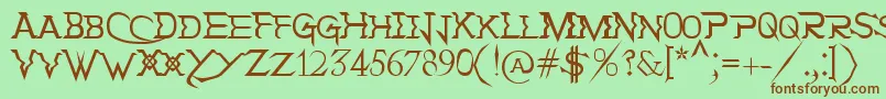 HolitterTittaniumFinalEd Font – Brown Fonts on Green Background