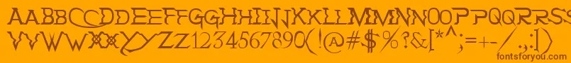 HolitterTittaniumFinalEd Font – Brown Fonts on Orange Background