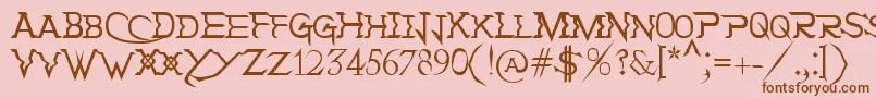 HolitterTittaniumFinalEd Font – Brown Fonts on Pink Background