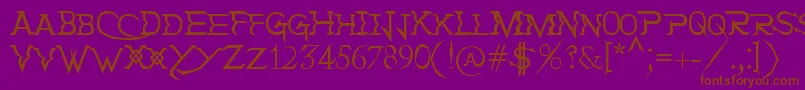 HolitterTittaniumFinalEd Font – Brown Fonts on Purple Background