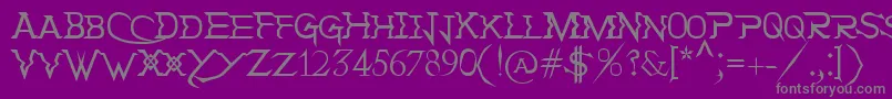 HolitterTittaniumFinalEd Font – Gray Fonts on Purple Background