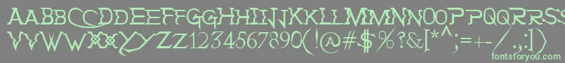 HolitterTittaniumFinalEd Font – Green Fonts on Gray Background