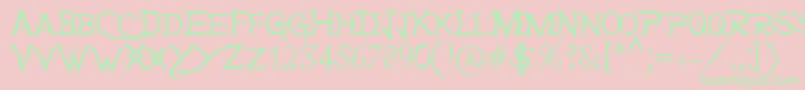 HolitterTittaniumFinalEd Font – Green Fonts on Pink Background