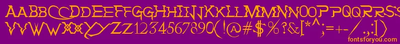 HolitterTittaniumFinalEd Font – Orange Fonts on Purple Background