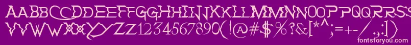 HolitterTittaniumFinalEd Font – Pink Fonts on Purple Background