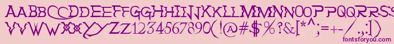 HolitterTittaniumFinalEd Font – Purple Fonts on Pink Background