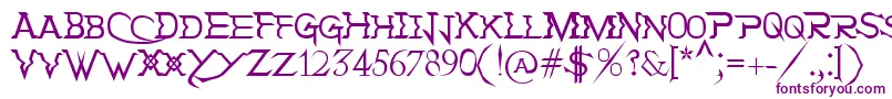 HolitterTittaniumFinalEd Font – Purple Fonts on White Background