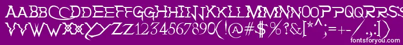 フォントHolitterTittaniumFinalEd – 紫の背景に白い文字