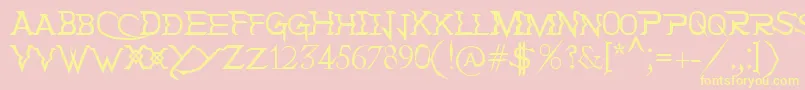 HolitterTittaniumFinalEd Font – Yellow Fonts on Pink Background