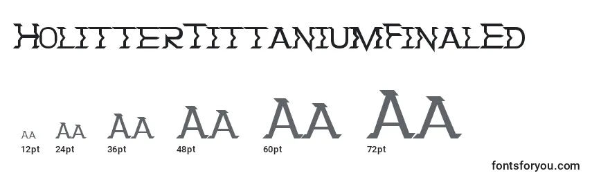 HolitterTittaniumFinalEd Font Sizes