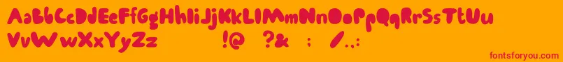Endutt Font – Red Fonts on Orange Background