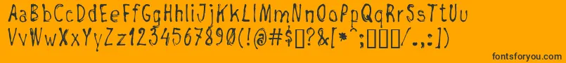 Negada Font – Black Fonts on Orange Background