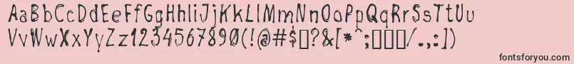 フォントNegada – ピンクの背景に黒い文字