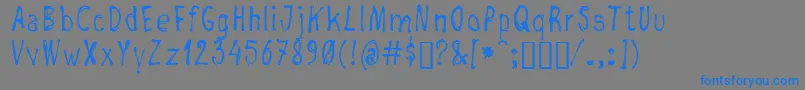 Negada Font – Blue Fonts on Gray Background