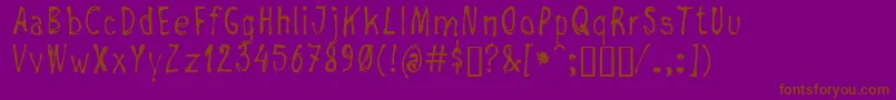 Negada Font – Brown Fonts on Purple Background