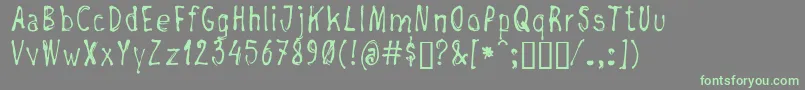 Negada-fontti – vihreät fontit harmaalla taustalla
