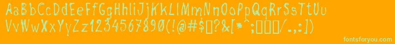 Negada Font – Green Fonts on Orange Background