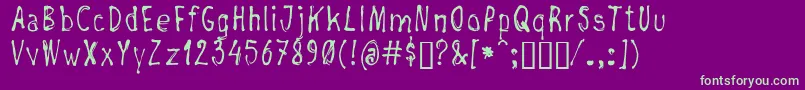 Negada Font – Green Fonts on Purple Background