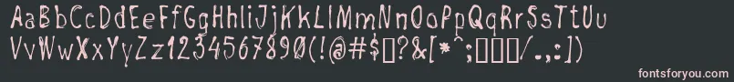 Negada Font – Pink Fonts on Black Background