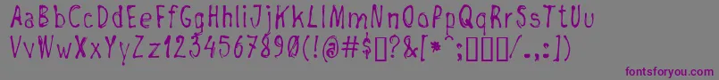 Шрифт Negada – фиолетовые шрифты на сером фоне