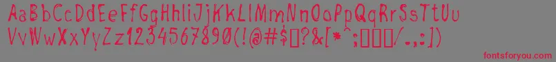 Negada Font – Red Fonts on Gray Background