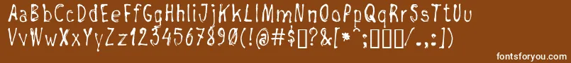 Negada Font – White Fonts on Brown Background