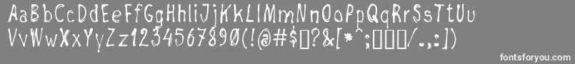 フォントNegada – 灰色の背景に白い文字
