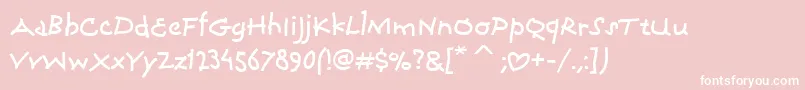 CoconinoitcTt Font – White Fonts on Pink Background