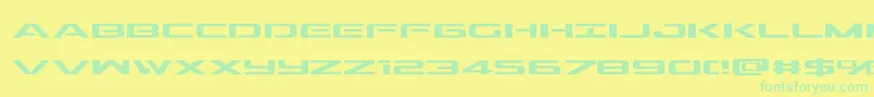 Czcionka Outrider – zielone czcionki na żółtym tle
