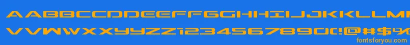Outrider Font – Orange Fonts on Blue Background