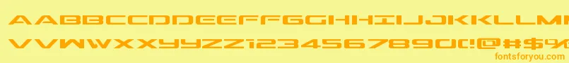 Outrider Font – Orange Fonts on Yellow Background