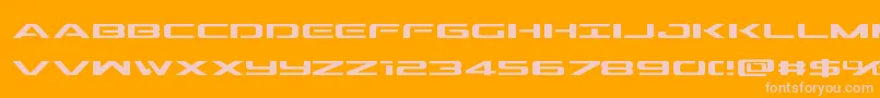 Outrider Font – Pink Fonts on Orange Background