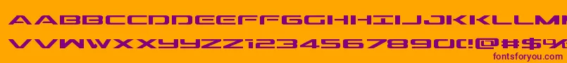 Outrider Font – Purple Fonts on Orange Background