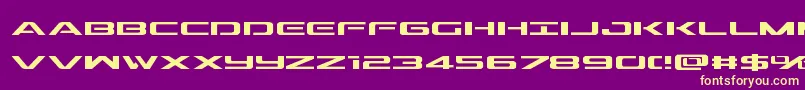 Outrider Font – Yellow Fonts on Purple Background