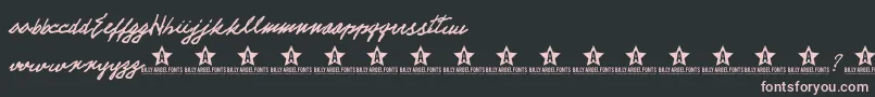 ElectTrial Font – Pink Fonts on Black Background