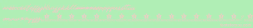フォントElectTrial – 緑の背景にピンクのフォント