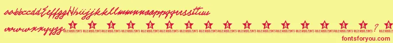 ElectTrial Font – Red Fonts on Yellow Background