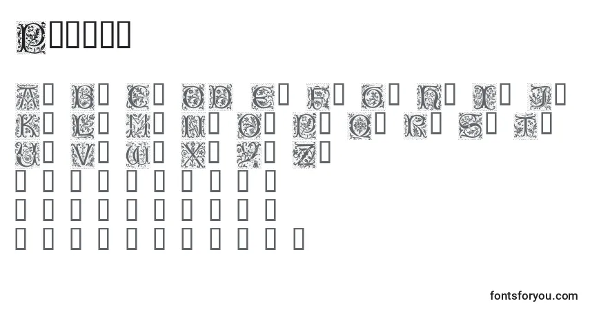 Schriftart Petifl – Alphabet, Zahlen, spezielle Symbole
